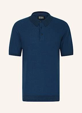 Scotch & Soda Koszulka Polo Z Dzianiny Slim Fit blau