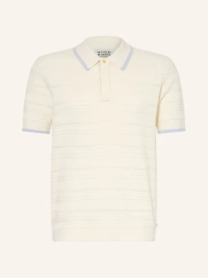 Scotch & Soda Koszulka Polo Z Dzianiny weiss