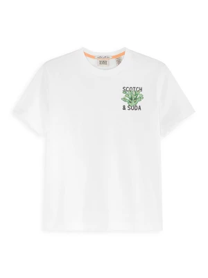 Scotch & Soda Koszulka w kolorze białym ze wzorem rozmiar: 128/134