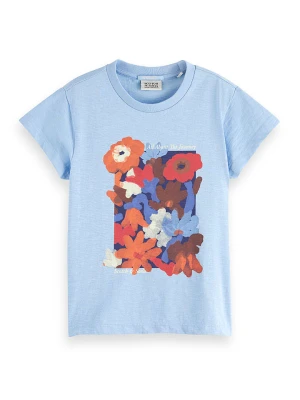 Scotch & Soda Koszulka w kolorze błękitnym ze wzorem rozmiar: 116