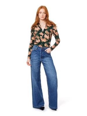 Scotch & Soda Koszulka w kolorze ciemnozielono-jasnoróżowym rozmiar: L