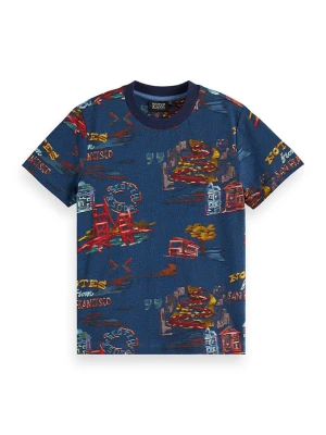 Scotch & Soda Koszulka w kolorze granatowym ze wzorem rozmiar: 140