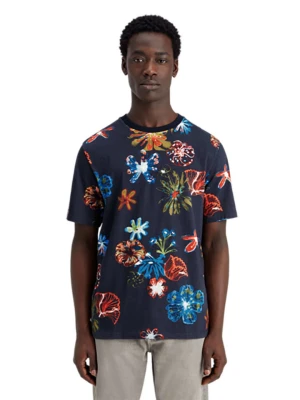 Scotch & Soda Koszulka w kolorze granatowym ze wzorem rozmiar: L