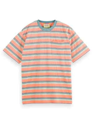 Scotch & Soda Koszulka w kolorze miętowo-pomarańczowym rozmiar: S