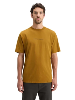 Scotch & Soda Koszulka w kolorze musztardowym rozmiar: XL