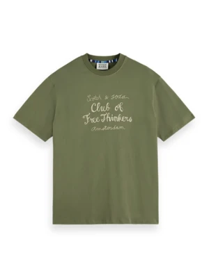 Scotch & Soda Koszulka w kolorze oliwkowym rozmiar: M