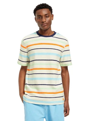 Scotch & Soda Koszulka w kolorze pomarańczowo-błękitno-beżowym rozmiar: XXL
