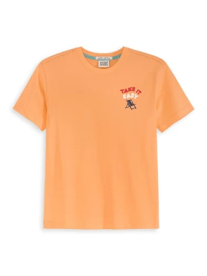 Scotch & Soda Koszulka w kolorze pomarańczowym ze wzorem rozmiar: 146-158