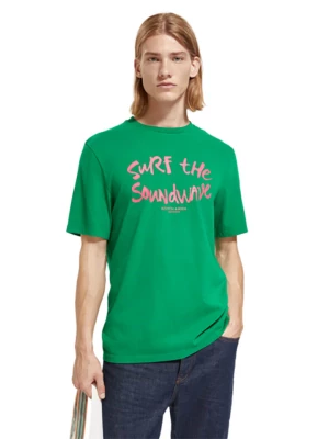 Scotch & Soda Koszulka w kolorze zielonym rozmiar: S