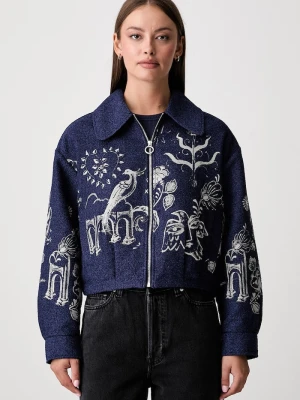 Scotch & Soda krótka kurtka damska granatowy