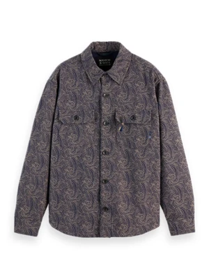 Scotch & Soda Kurtka koszulowa w kolorze granatowo-beżowym rozmiar: L