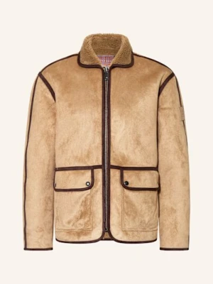 Scotch & Soda Kurtka Ze Sztucznego Futra, Model Dwustronny braun