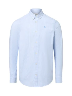 Scotch & Soda Męska koszula casual Mężczyźni Regular Fit Bawełna niebieski|biały w paski,