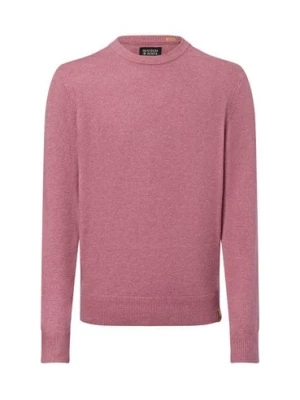 Scotch & Soda Męski sweter z dzianiny Mężczyźni Sztuczne włókno różowy jednolity,