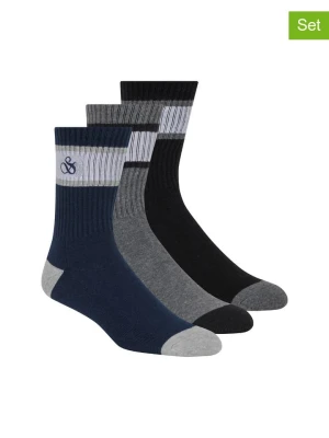 Scotch & Soda Skarpety (3 pary) w kolorze granatowo-szaro-czarnym rozmiar: onesize