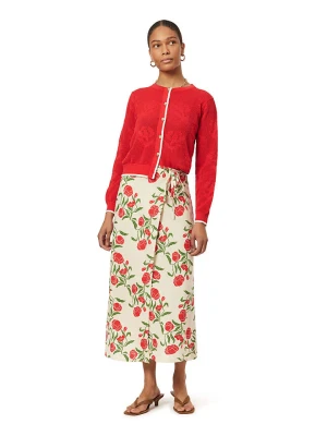 Scotch & Soda Spódnica w kolorze beżowo-czerwonym rozmiar: M
