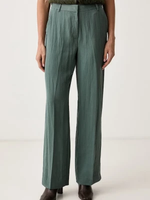 Scotch & Soda spodnie straight damskie z lyocellem Edie zielony