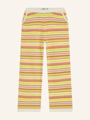 Scotch & Soda Spodnie Z Dzianiny Z Błyszczącą Przędzą gelb