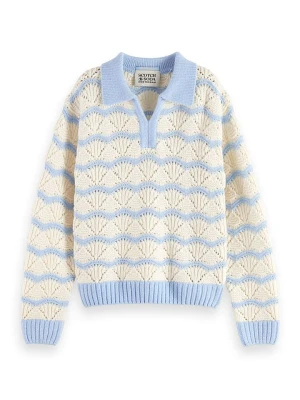 Scotch & Soda Sweter w kolorze błękitno-kremowym rozmiar: 176