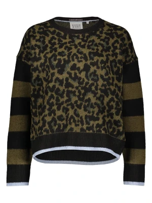 Scotch & Soda Sweter w kolorze czarno-oliwkowym rozmiar: XL