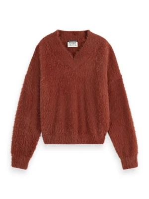 Scotch & Soda Sweter w kolorze czerwonobrązowym rozmiar: S