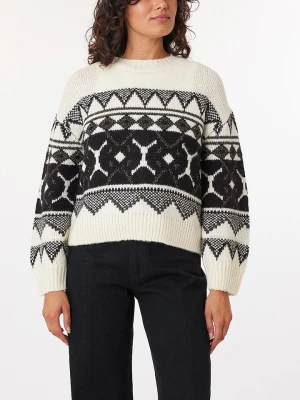 Scotch & Soda Sweter w kolorze kremowo-czarnym rozmiar: L