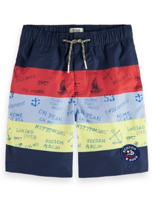 Scotch & Soda Szorty kąpielowe ze wzorem rozmiar: 128