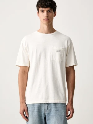 Scotch & Soda T-shirt męski bawełniany beżowy