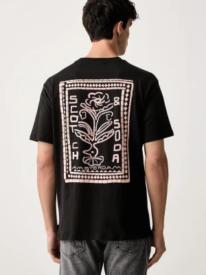 Scotch & Soda T-shirt męski bawełniany czarny