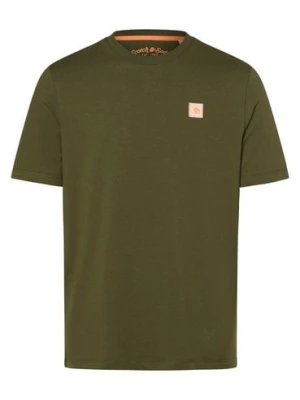 Scotch & Soda T-shirt męski Mężczyźni Bawełna zielony jednolity,