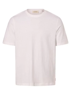 Scotch & Soda T-shirt z zawartością lnu Mężczyźni Bawełna biały jednolity,