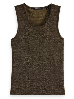 Scotch & Soda Top w kolorze ciemnobrązowym rozmiar: S