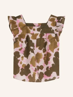 Scotch & Soda Top Z Lnem I Falbanami braun