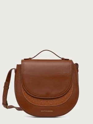 Scotch & Soda torebka crossbody damska z imitacji skóry brązowy