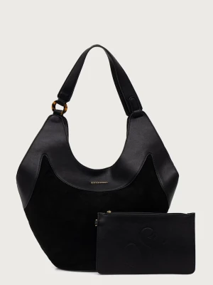 Scotch & Soda torebka tote damska z imitacji zamszu czarny