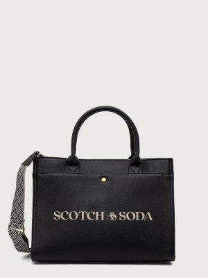 Scotch & Soda torebka tote z imitacji skóry czarny