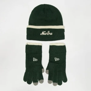 New Era Script Beanie Set (2 Piece) uniseks Czapki beanie zielony rozmiar Akcesoria
