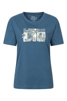 Sea Lino koszulka damska o luźnym kroju - Navy Mountain Warehouse