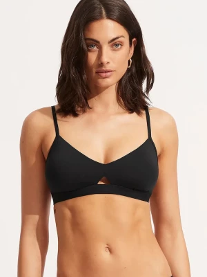 Seafolly biustonosz kąpielowy damski Hybrid Bralette czarny