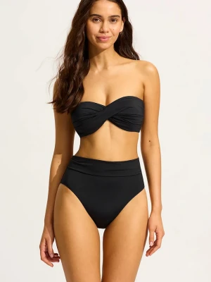 Seafolly biustonosz kąpielowy damski Twist czarny