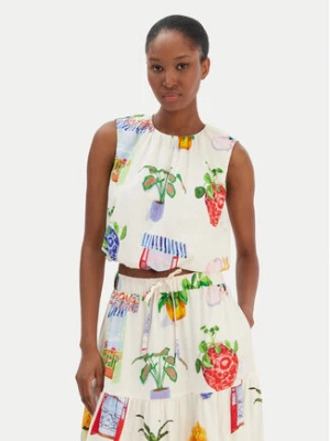 Seafolly Bluzka La Boca 55646-TO Écru Regular Fit