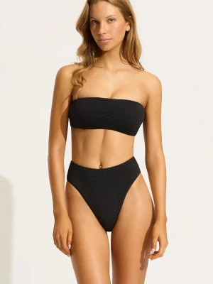 Seafolly brazyliany kąpielowe damskie High Rise czarny