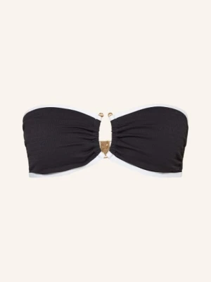 Seafolly Góra Bikini Typu Bandeau Beach Bound schwarz