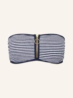 Seafolly Góra Bikini Typu Bandeau Clubhouse blau