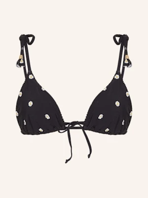 Seafolly Góra Od Bikini Trójkątnego Daisychain schwarz