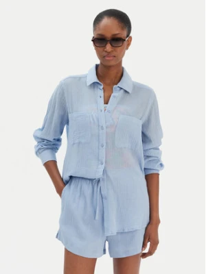 Seafolly Koszula Breeze 55428-TO Błękitny Regular Fit