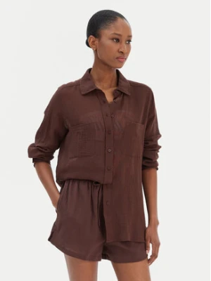 Seafolly Koszula Breeze 55428-TO Brązowy Regular Fit