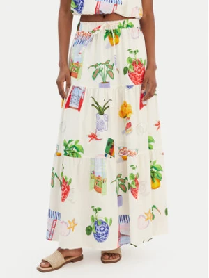 Seafolly Spódnica maxi La Boca 55650-SK Écru Regular Fit