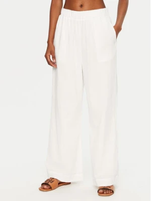 Seafolly Spodnie materiałowe Crinkle 55430-PA Biały Regular Fit