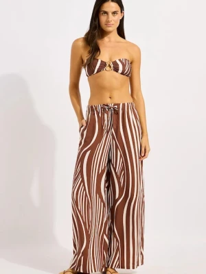 Seafolly spodnie wide leg damskie Drawcord Wide